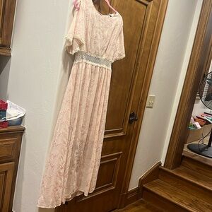 Long open back maxi dress